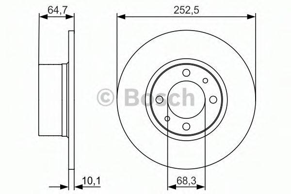 BOSCH 0986479988 гальмівний диск