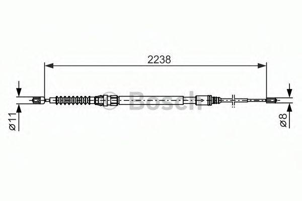 BOSCH 1987482373 Трос, стоянкова гальмівна система