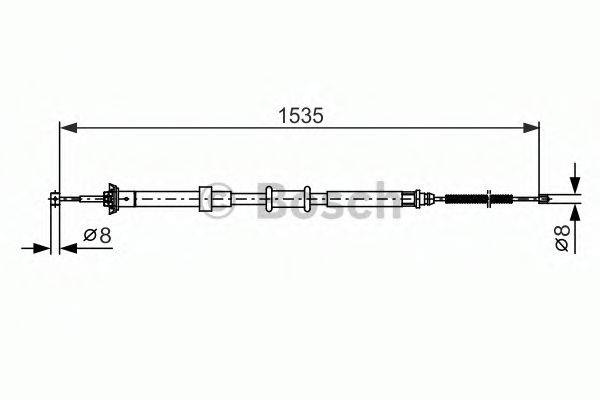 BOSCH 1987482394 Трос, стоянкова гальмівна система