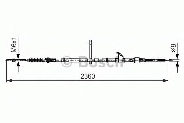 BOSCH 1987482402 Трос, стоянкова гальмівна система