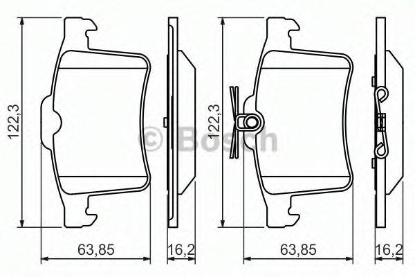 BOSCH 0986494480 Комплект гальмівних колодок, дискове гальмо