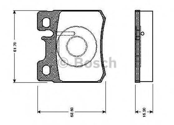 BOSCH 0986TB2014 Комплект гальмівних колодок, дискове гальмо