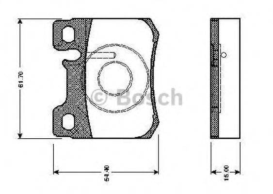 BOSCH 0986TB2085 Комплект гальмівних колодок, дискове гальмо