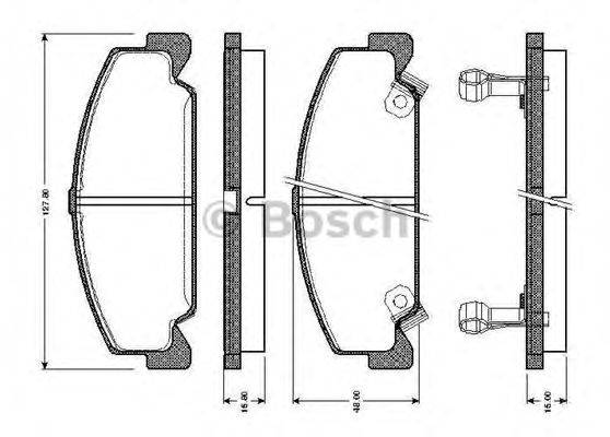 BOSCH 0986TB2097 Комплект гальмівних колодок, дискове гальмо