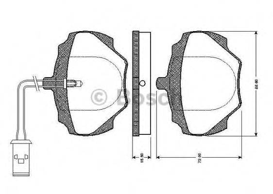 BOSCH 0986TB2114 Комплект гальмівних колодок, дискове гальмо