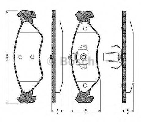 BOSCH 0986TB2160 Комплект гальмівних колодок, дискове гальмо