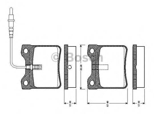 BOSCH 0986TB2175 Комплект гальмівних колодок, дискове гальмо