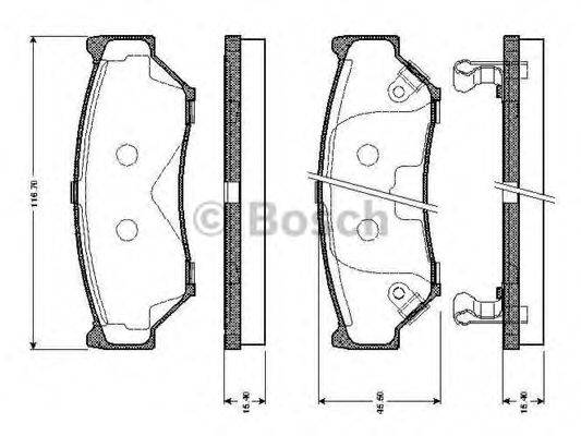 BOSCH 0986TB2211 Комплект гальмівних колодок, дискове гальмо