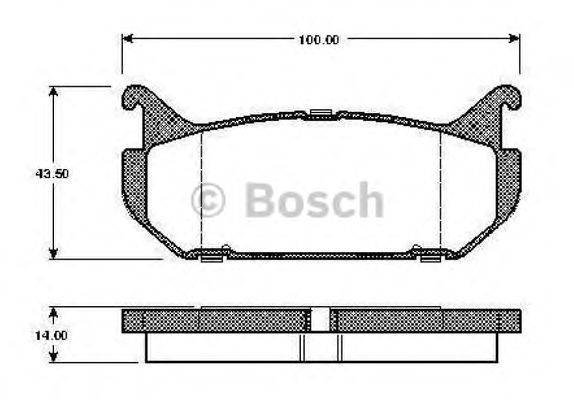 BOSCH 0986TB2230 Комплект гальмівних колодок, дискове гальмо