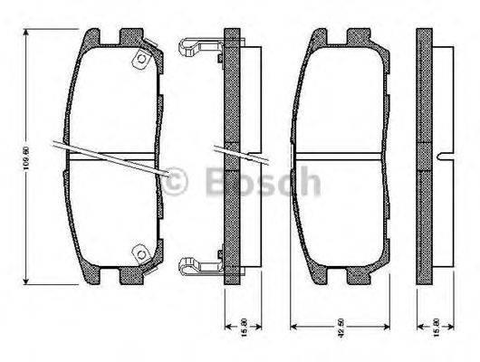 BOSCH 0986TB2237 Комплект гальмівних колодок, дискове гальмо