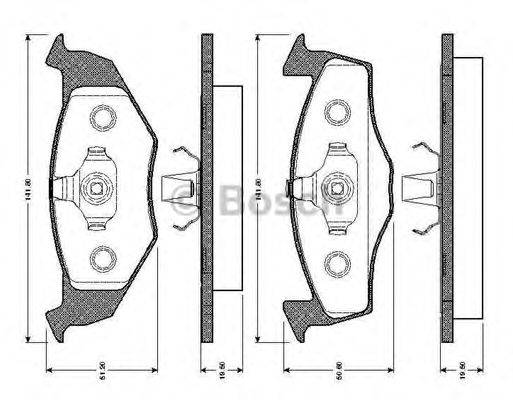 BOSCH 0986TB2300 Комплект гальмівних колодок, дискове гальмо