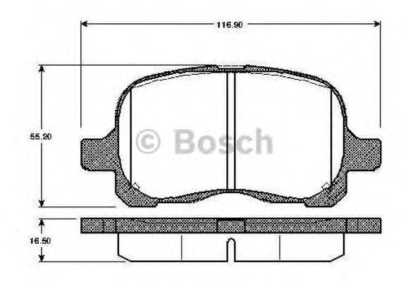 BOSCH 0986TB2326 Комплект гальмівних колодок, дискове гальмо