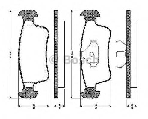 BOSCH 0986TB2578 Комплект гальмівних колодок, дискове гальмо