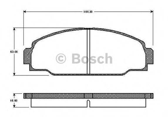 BOSCH 0986TB2601 Комплект гальмівних колодок, дискове гальмо