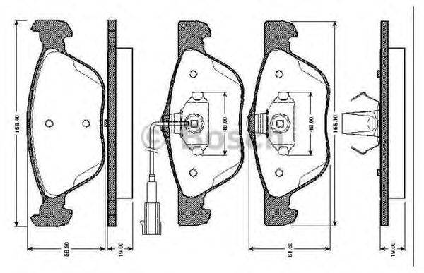 BOSCH 0986TB2733 Комплект гальмівних колодок, дискове гальмо