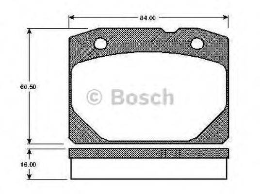 BOSCH 0986TB2063 Комплект гальмівних колодок, дискове гальмо