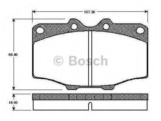 BOSCH 0986TB2069 Комплект гальмівних колодок, дискове гальмо