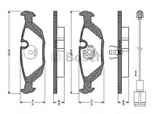 BOSCH 0986TB2082 Комплект гальмівних колодок, дискове гальмо