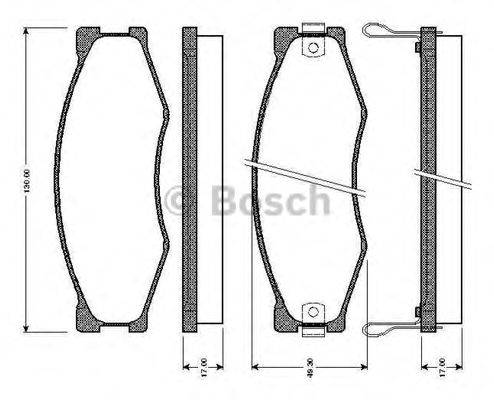 BOSCH 0986TB2098 Комплект гальмівних колодок, дискове гальмо