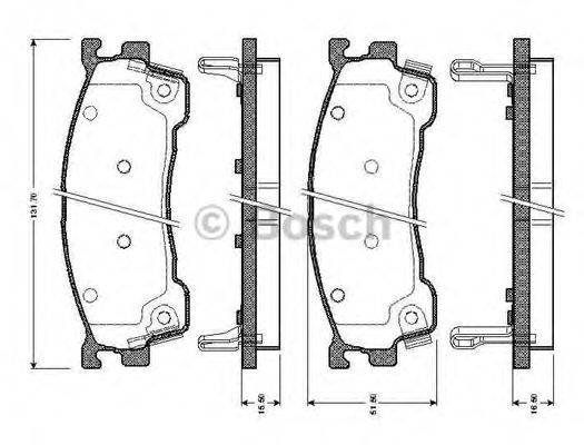 BOSCH 0986TB2226 Комплект гальмівних колодок, дискове гальмо