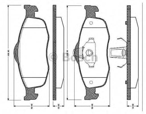 BOSCH 0986TB2240 Комплект гальмівних колодок, дискове гальмо