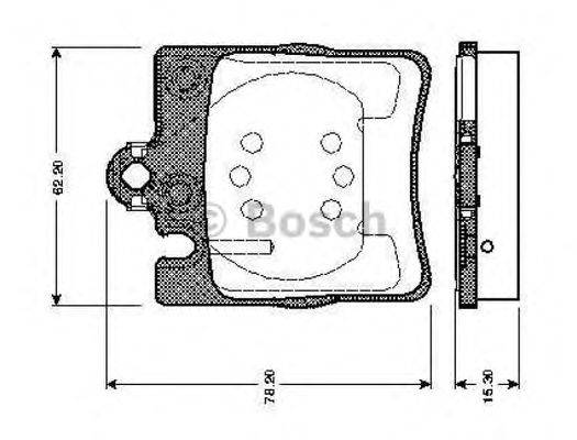 BOSCH 0986TB2350 Комплект гальмівних колодок, дискове гальмо