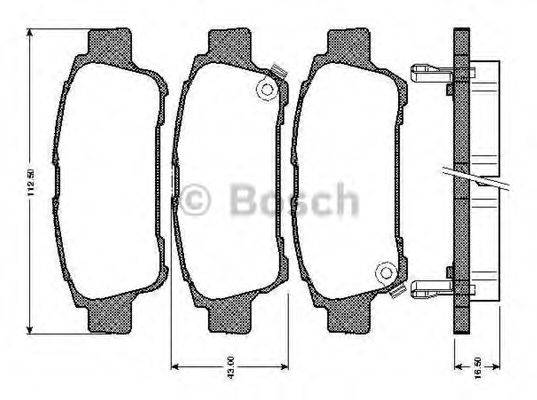 BOSCH 0986TB2393 Комплект гальмівних колодок, дискове гальмо