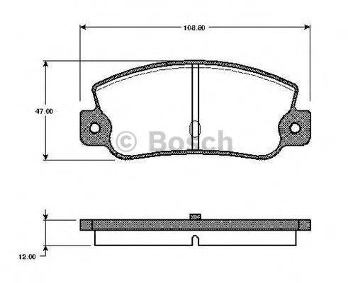 BOSCH 0986TB2481 Комплект гальмівних колодок, дискове гальмо