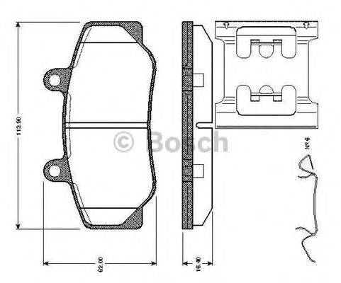 BOSCH 0986TB2542 Комплект гальмівних колодок, дискове гальмо