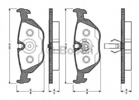 BOSCH 0986TB2595 Комплект гальмівних колодок, дискове гальмо