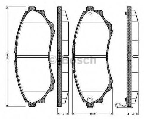 BOSCH 0986TB2925 Комплект гальмівних колодок, дискове гальмо