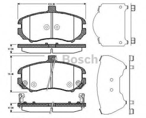 BOSCH 0986TB3040 Комплект гальмівних колодок, дискове гальмо