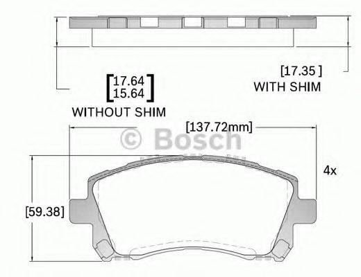 BOSCH F03B150273 Комплект гальмівних колодок, дискове гальмо