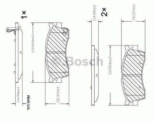 BOSCH F03B150310 Комплект гальмівних колодок, дискове гальмо