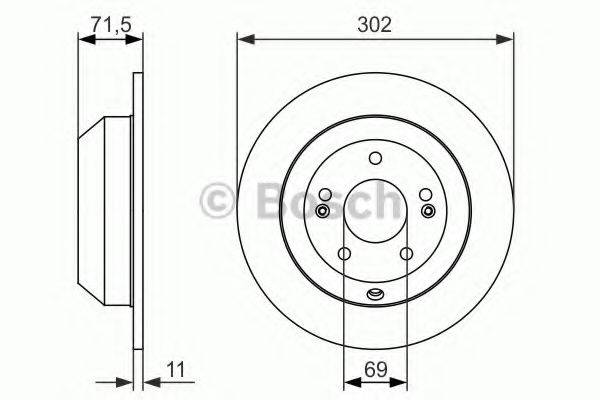 BOSCH 0986479081 гальмівний диск