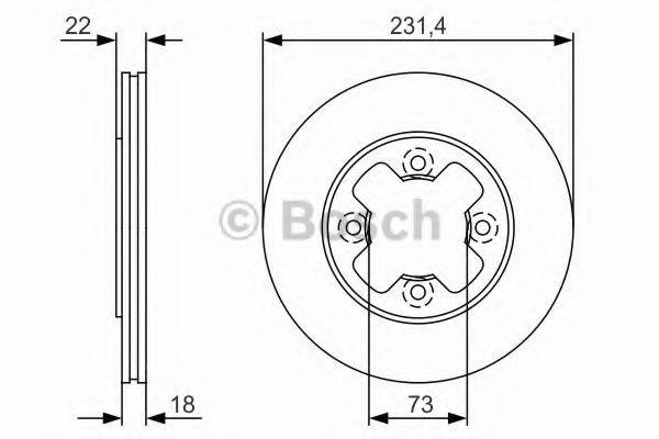 BOSCH 0986479R19 гальмівний диск