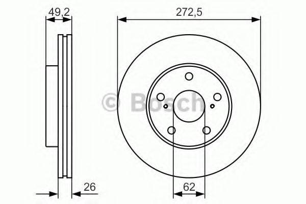 BOSCH 0986479R45 гальмівний диск