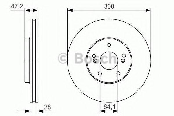 BOSCH 0986479R47 гальмівний диск