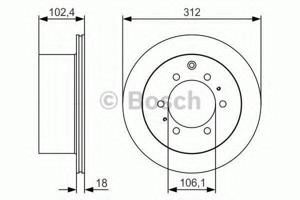 BOSCH 0986479R57 гальмівний диск