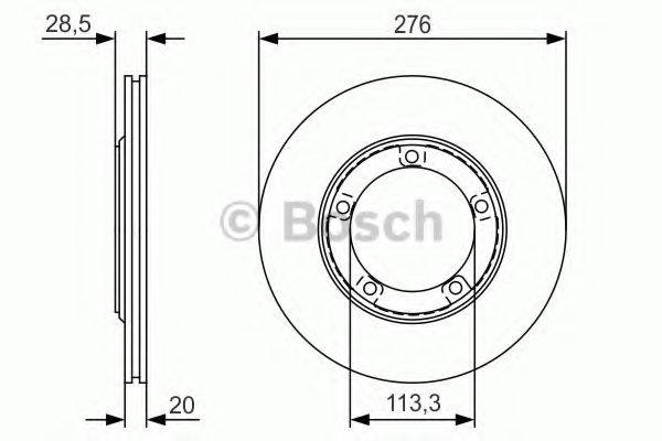 BOSCH 0986479R59 гальмівний диск