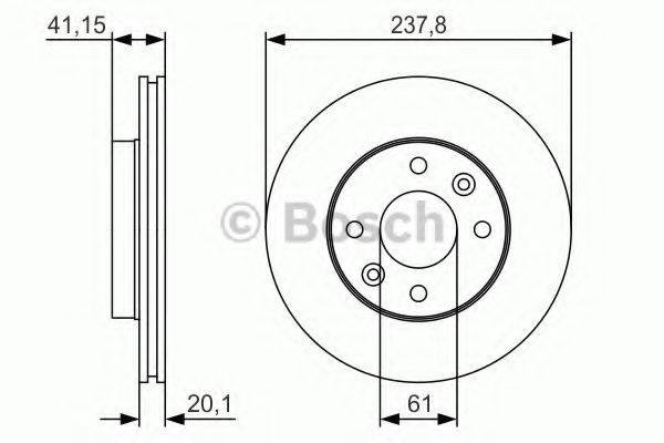 BOSCH 0986479R66 гальмівний диск