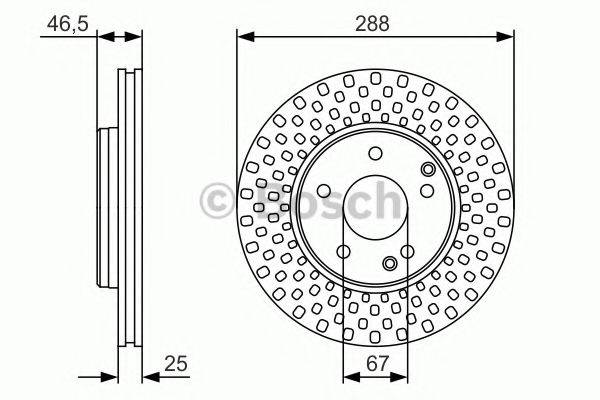 BOSCH 0986479R69 гальмівний диск