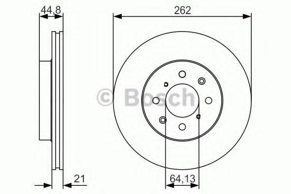 BOSCH 0986479R80 гальмівний диск