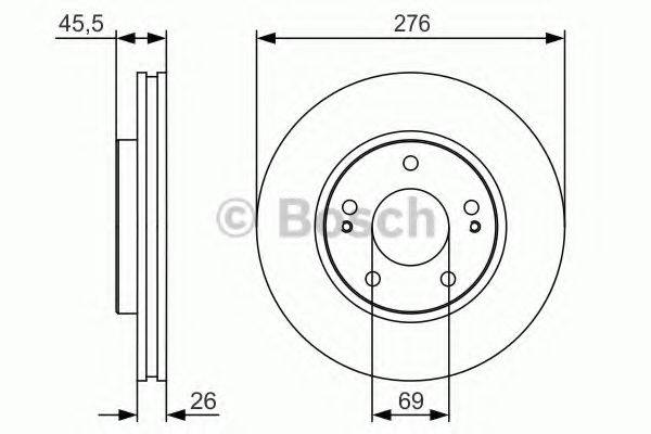 BOSCH 0986479S00 гальмівний диск