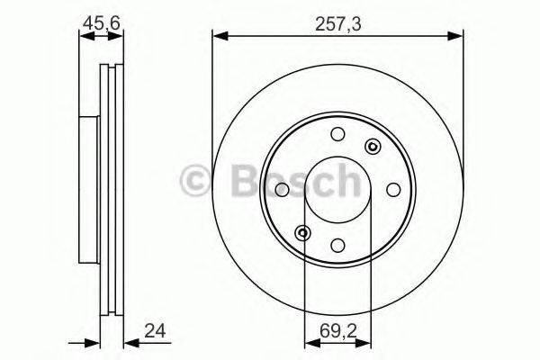 BOSCH 0986479S03 гальмівний диск