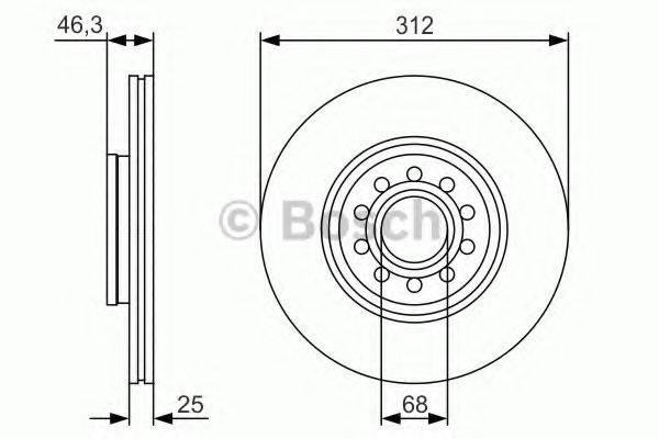 BOSCH 0986479S23 гальмівний диск