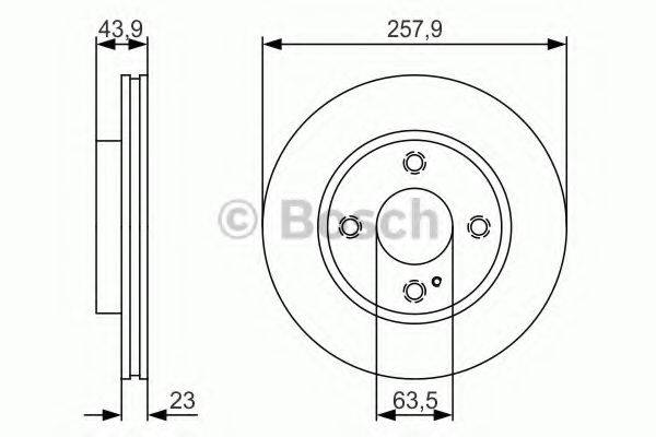 BOSCH 0986479S38 гальмівний диск