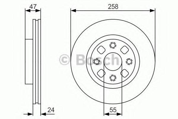 BOSCH 0986479S56 гальмівний диск