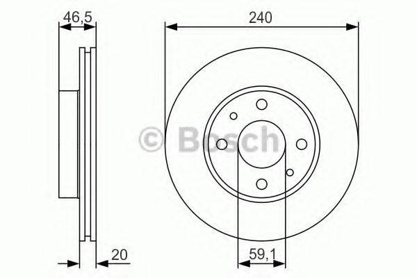 BOSCH 0986479S74 гальмівний диск