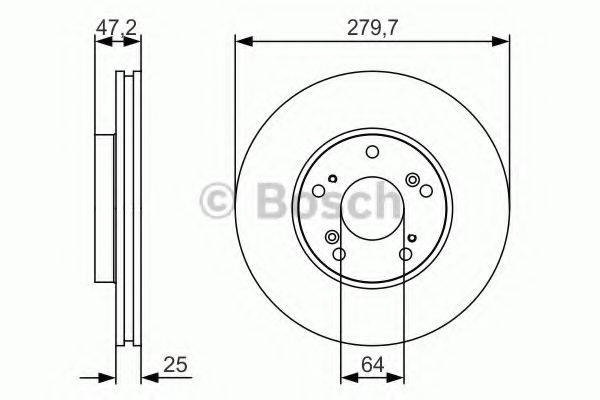 BOSCH 0986479S82 гальмівний диск